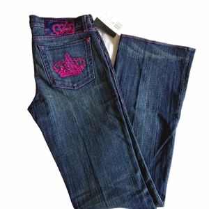 Rock & Republic Kasandra Rhinestone crown jeans